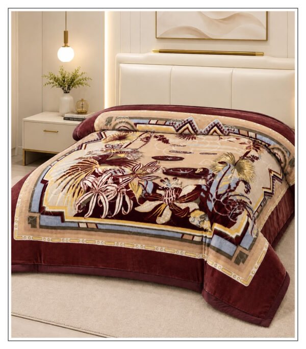 blanket_10_1123x1280 Burgundy Floral Elegance Mink Blanket