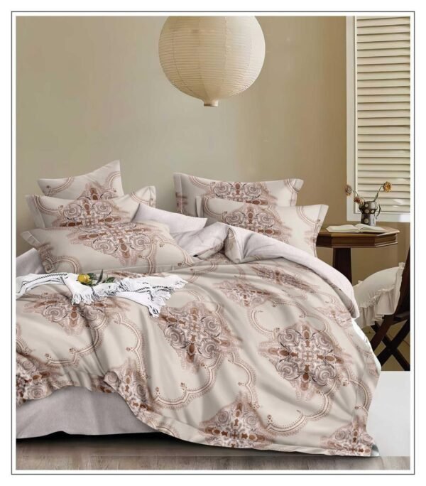 Ivory Baroque Elegance Bedsheet