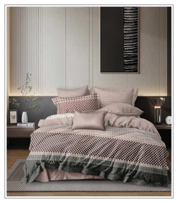 Mocha Mosaic Geometric Bedsheet