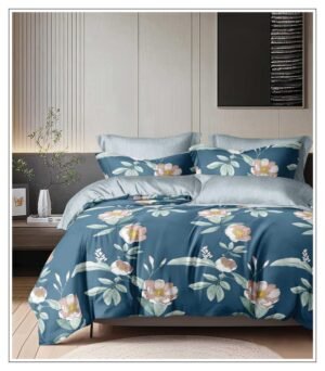Teal Blush Floral Bedsheet